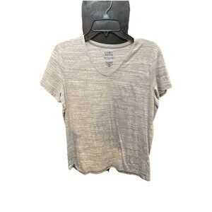 Croft & Barrow Classic Tee Gray Short Sleeve Cotton Blend T-Shirt Women's L